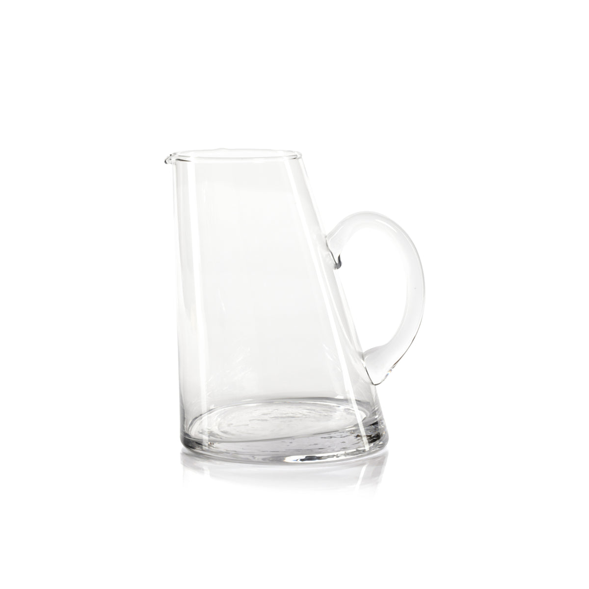 Zodax Shiva Leaning Glass Pitcher, 1850 ml