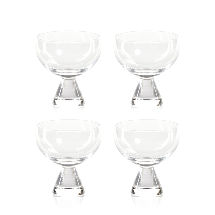 Zodax Stella Coupe Glasses, Set of 4