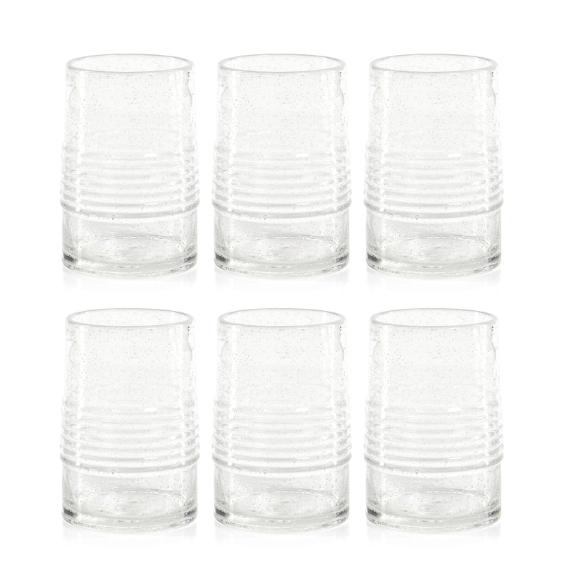 Zodax Langston Bubble Highball Glasses, Set of 6