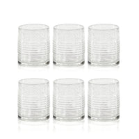 Zodax Langston Bubble Double Old Fashioned Glasses, Set of 6