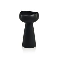 Zodax Leanna Ceramic Taper / Pillar Candle Holder, Black