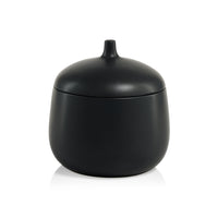 Zodax Cato 7.75-Inch Tall Ceramic Canister, Black