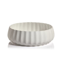 Zodax Chantria White Ceramic Bowl, 16"