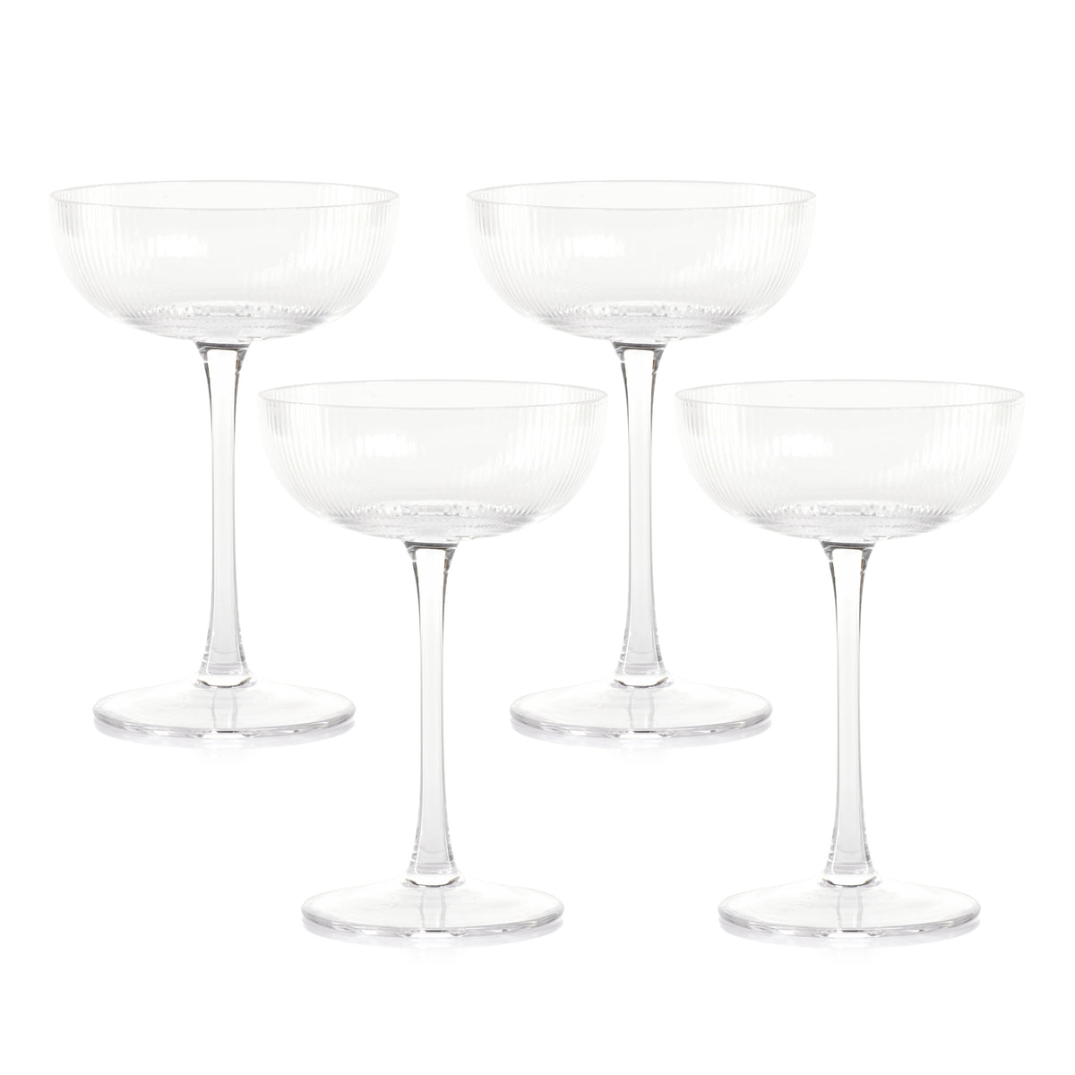 Zodax Bassel Martini Glasses, Set of 4