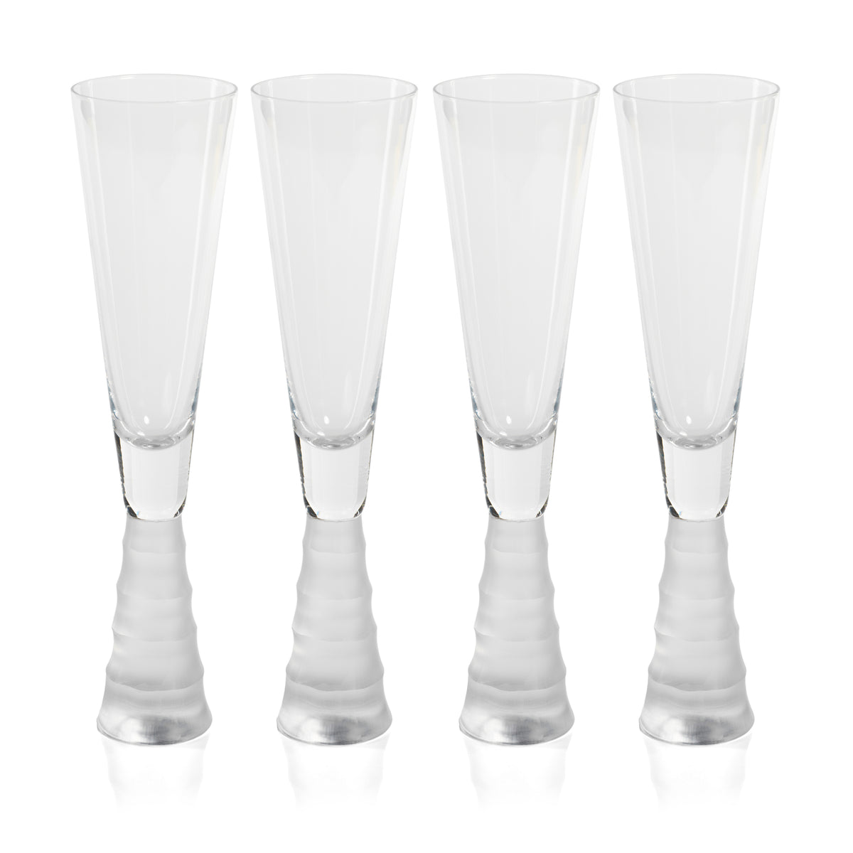 Zodax Terrell Bamboo Stem Champagne Flutes, Set of 4