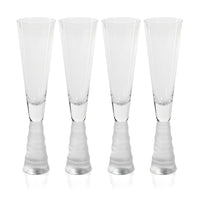 Zodax Terrell Bamboo Stem Champagne Flutes, Set of 4
