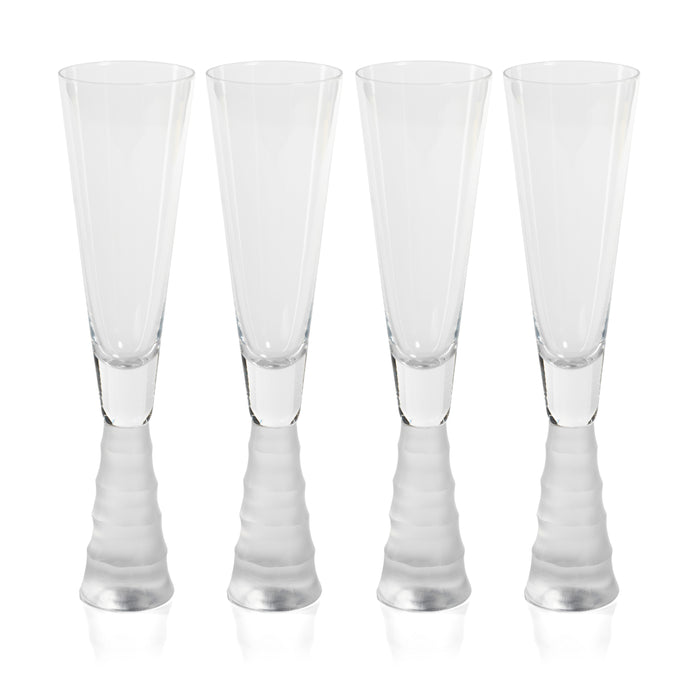 Zodax Terrell Bamboo Stem Champagne Flutes, Set of 4