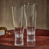 Zodax Terrell 4-Piece Bamboo Beer / All Purpose Glass Set