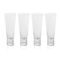 Zodax Terrell 4-Piece Bamboo Beer / All Purpose Glass Set
