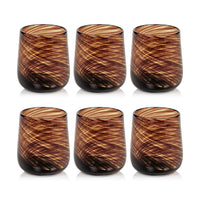 Zodax Tory Tortoise Stemless All Purpose Glasses, Set of 6