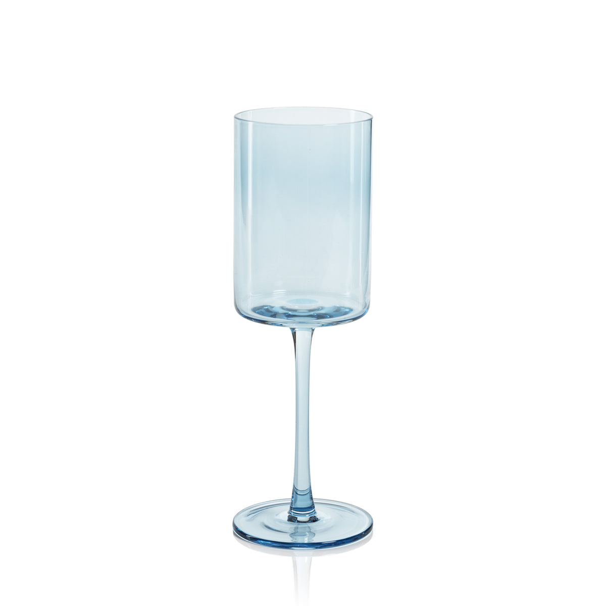 Zodax Foligno Wine Glasses, Light Blue, Set of 6