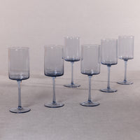 Zodax Foligno Wine Glasses, Light Blue, Set of 6