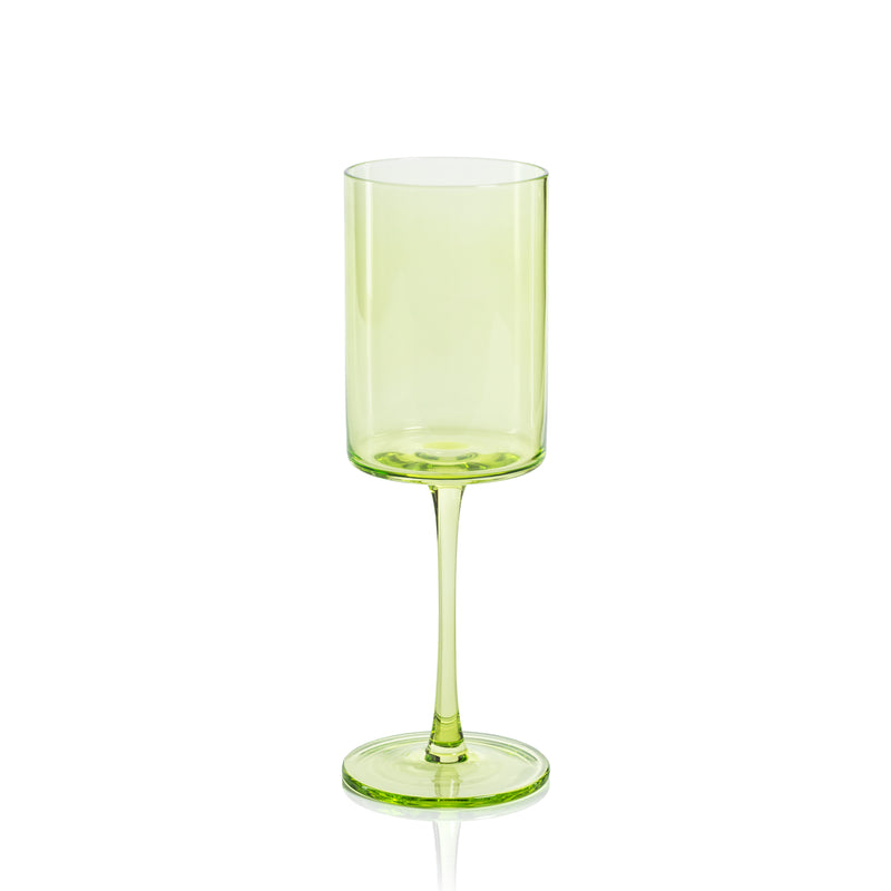 Zodax Foligno Wine Glasses, Light Green, Set of 6