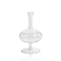 Zodax Lillee Glass Footed Vases, Oval- 3.5" x 8.75", Set of 2