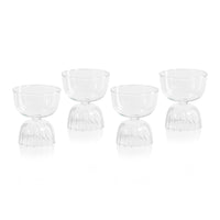 Zodax Leighton Glass Compote Bowls, Set of 4