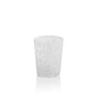 Zodax Willa Speckled Glass Tumblers, White, Set of 6