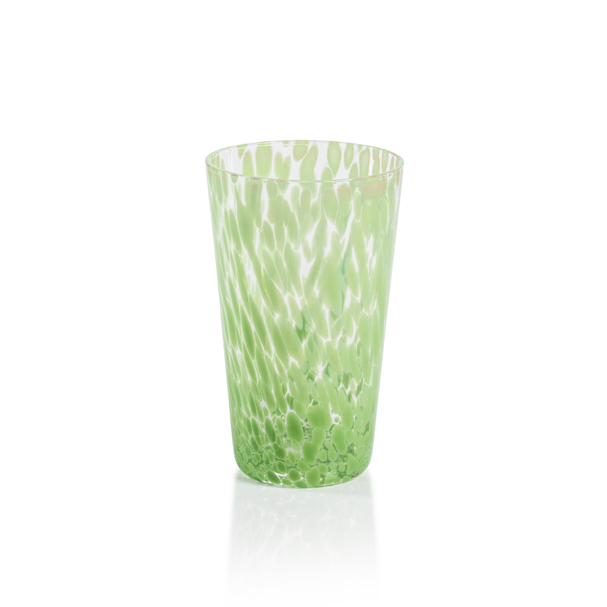 Zodax Willa Speckled Highball Glasses, Green, Set of 6