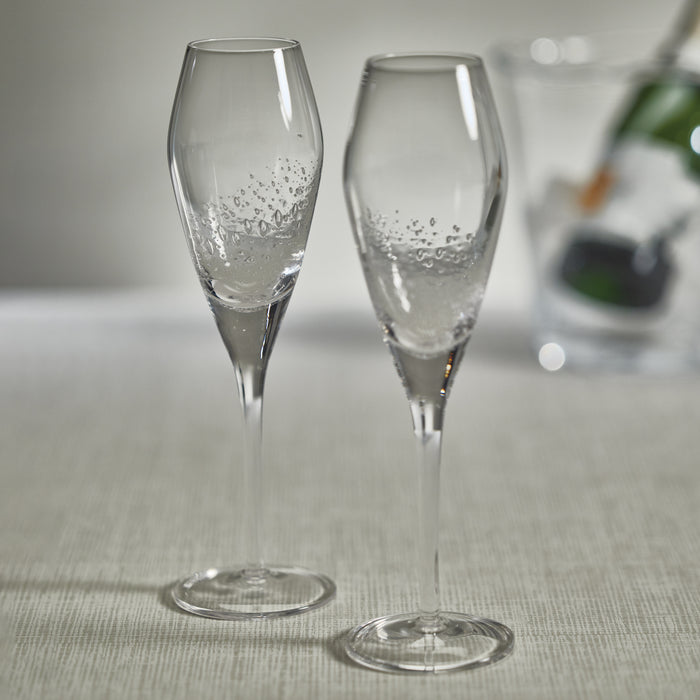Zodax Chartrons Bubble Champagne Flutes, Set of 4