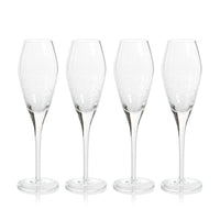 Zodax Chartrons Bubble Champagne Flutes, Set of 4