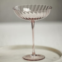 Zodax Sesto Optic Swirl Cocktail Glasses, Lilac, Set of 4