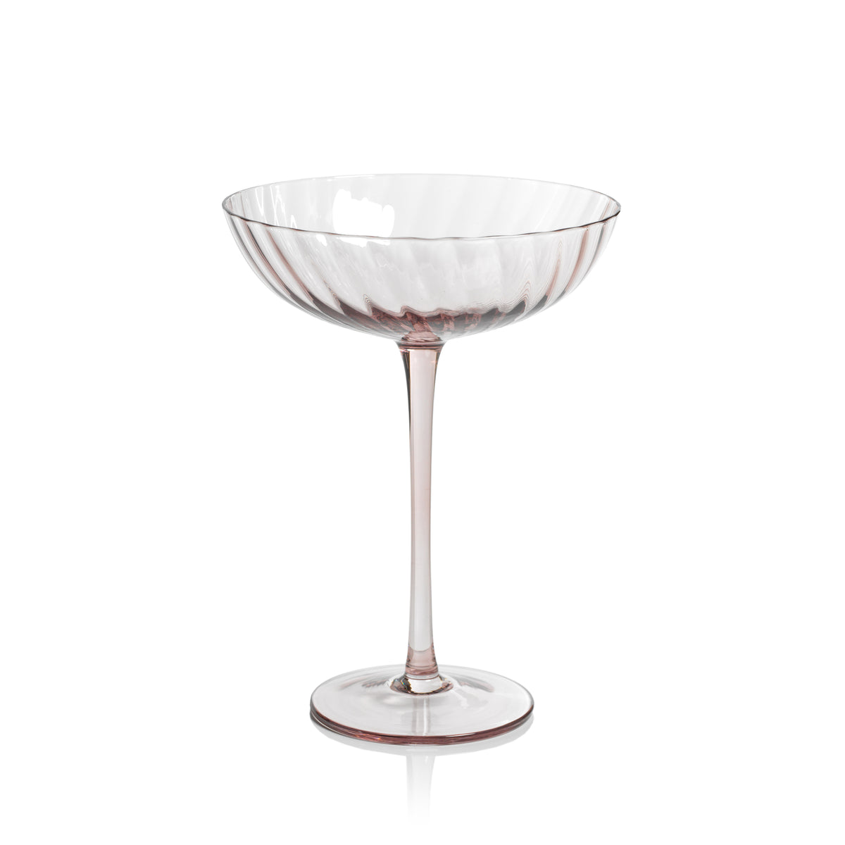Zodax Sesto Optic Swirl Cocktail Glasses, Lilac, Set of 4