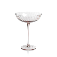 Zodax Sesto Optic Swirl Cocktail Glasses, Lilac, Set of 4