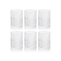 Zodax Chadwell Rippled Rock Glasses, Set of 6