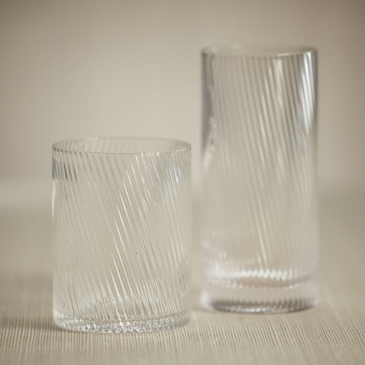 Zodax Chadwell Rippled Highball Glasses, Set of 6
