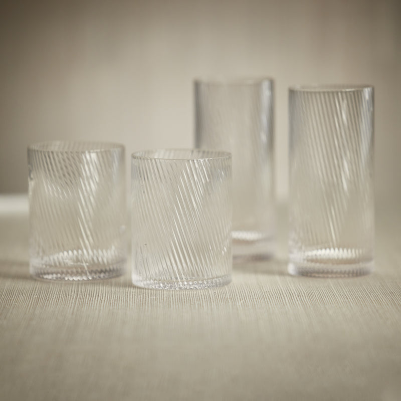 Zodax Chadwell Rippled Highball Glasses, Set of 6