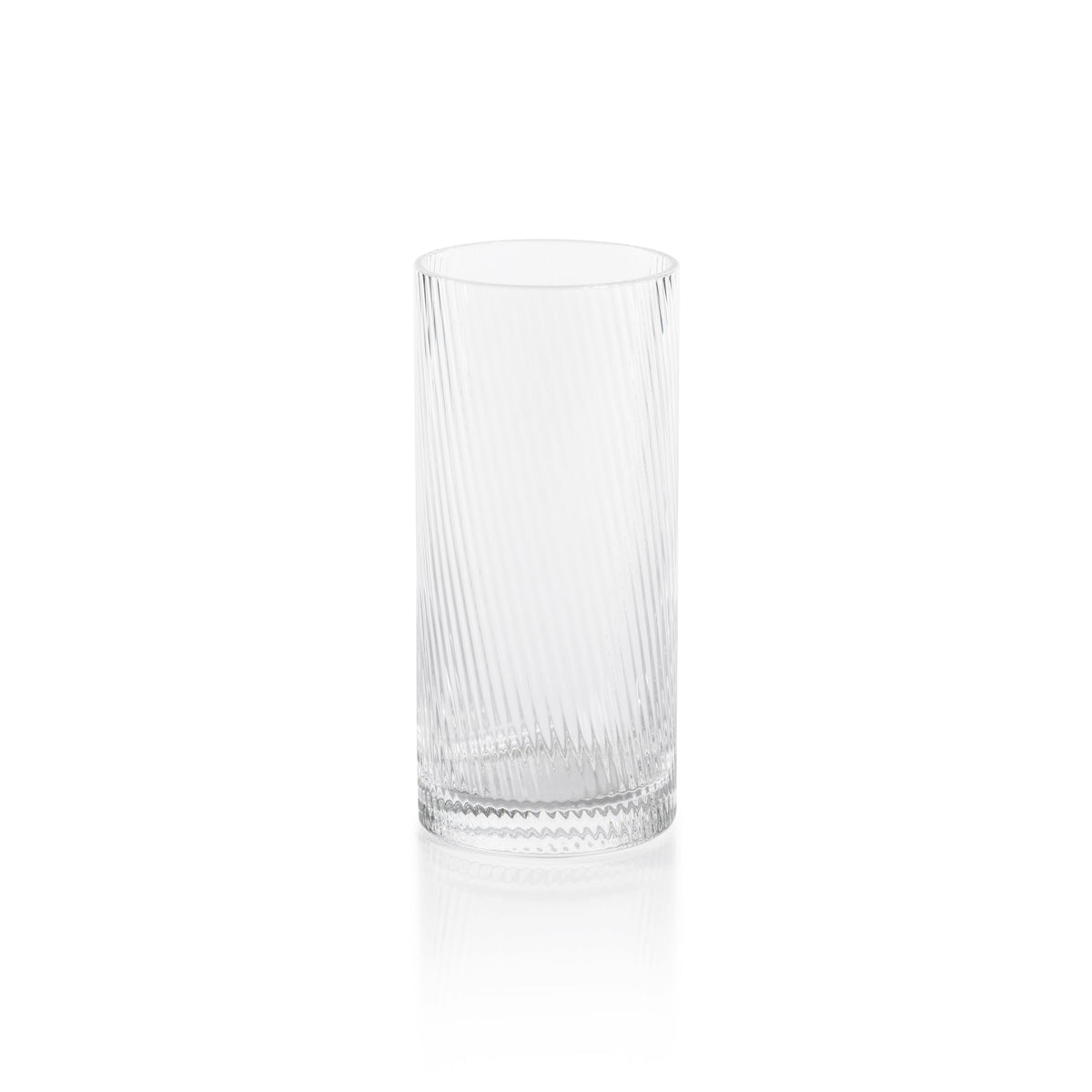 Zodax Chadwell Rippled Highball Glasses, Set of 6