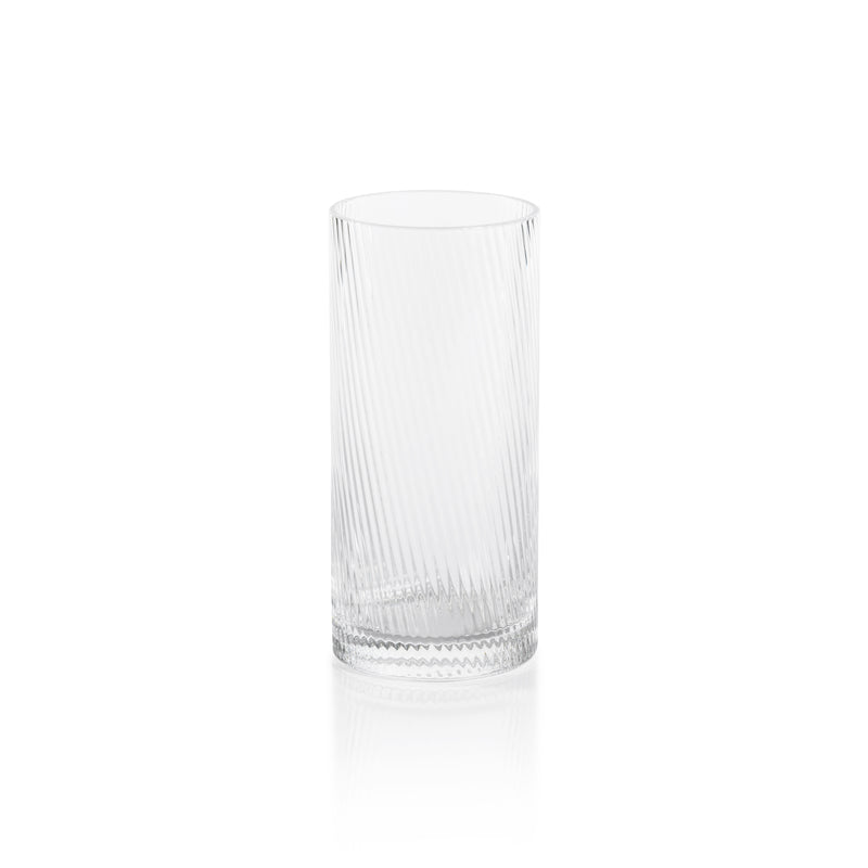 Zodax Chadwell Rippled Highball Glasses, Set of 6