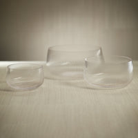 Zodax Chadwell 6.25" Rippled Glass Bowls, Set of 2