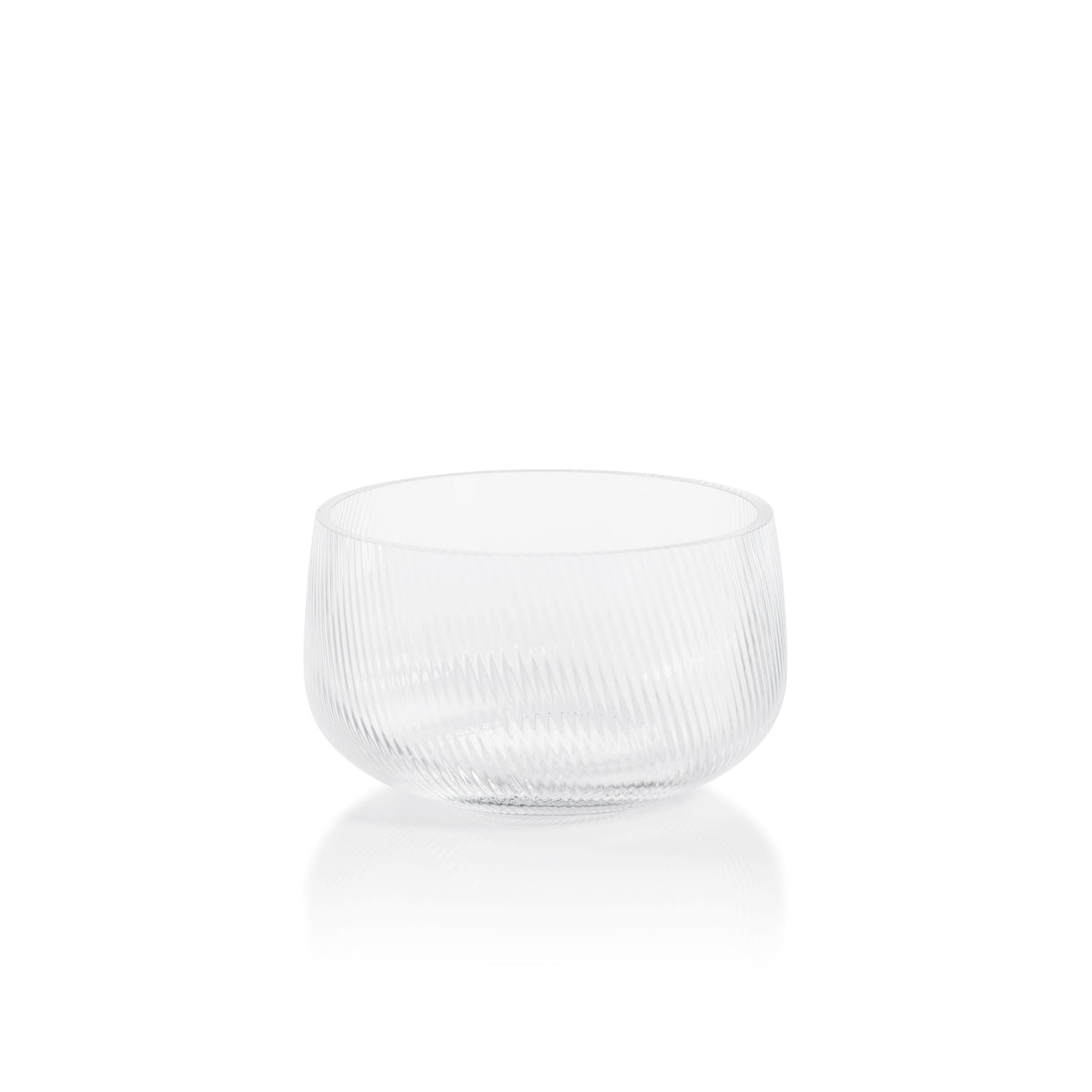 Zodax Chadwell 6.25" Rippled Glass Bowls, Set of 2