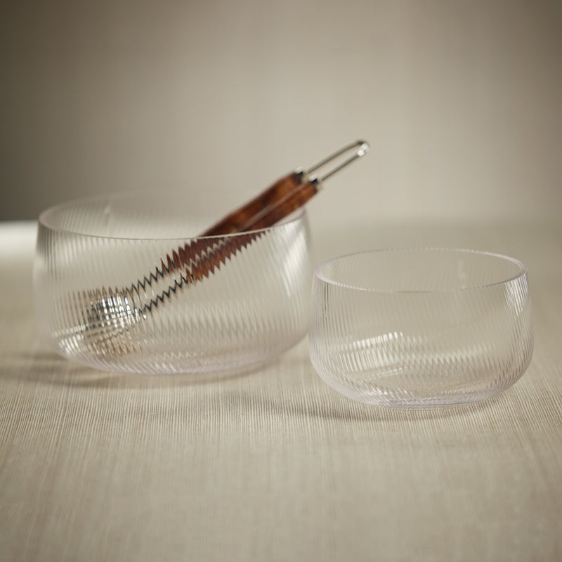 Zodax Chadwell Rippled Glass Bowl, 8.25"