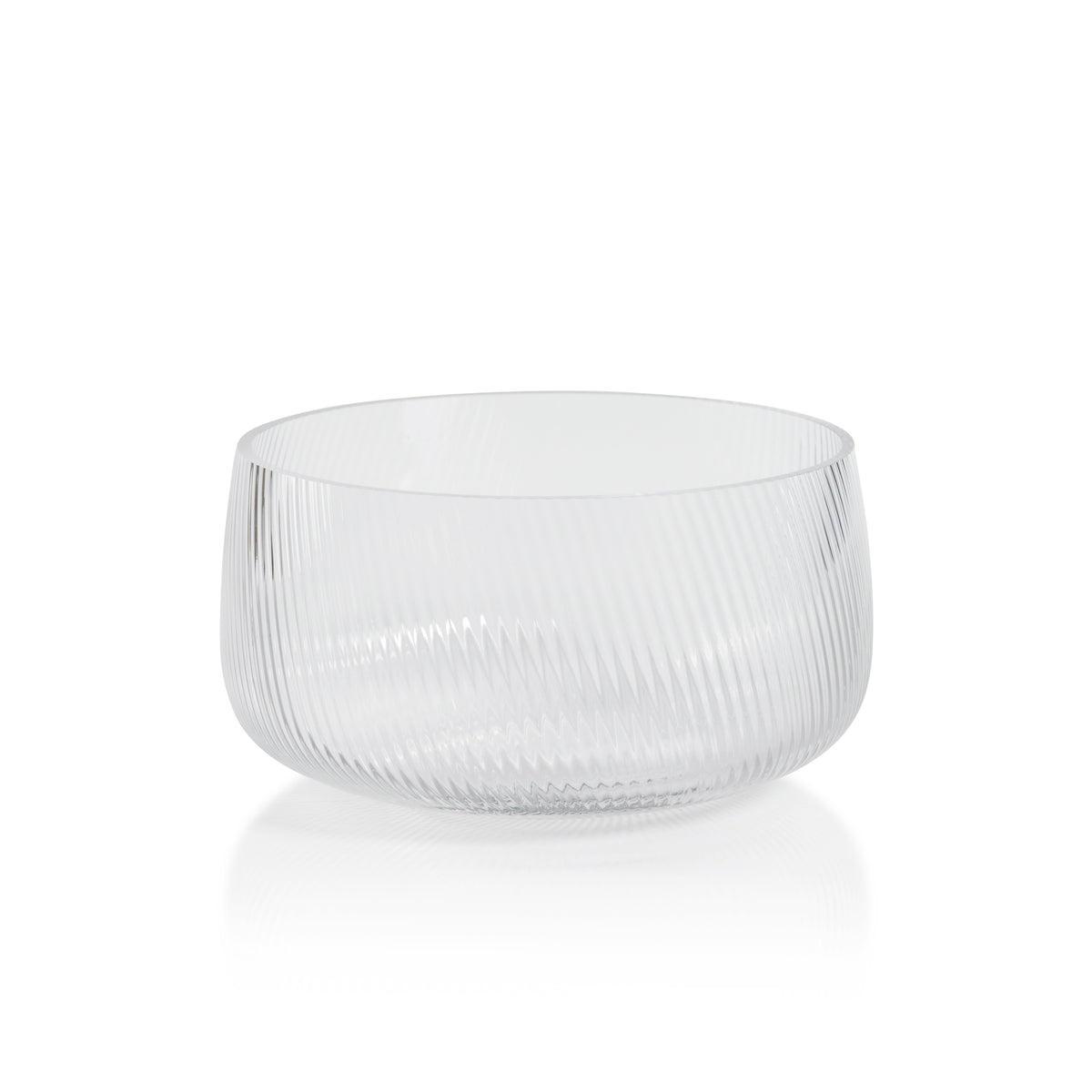 Zodax Chadwell Rippled Glass Bowl, 8.25"