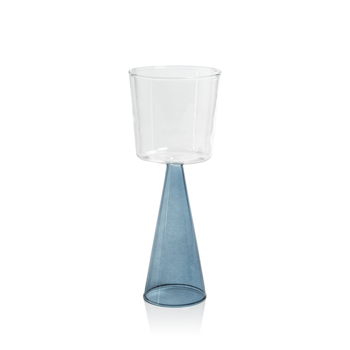 Zodax Viterbo Wine Red Wine Glasses, Blue, Set of 4