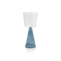 Zodax Viterbo Wine White Wine Glasses, Blue, Set of 4