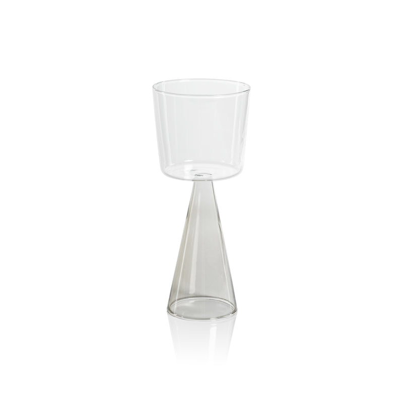 Zodax Viterbo Wine White Wine Glasses, Smoke, Set of 4