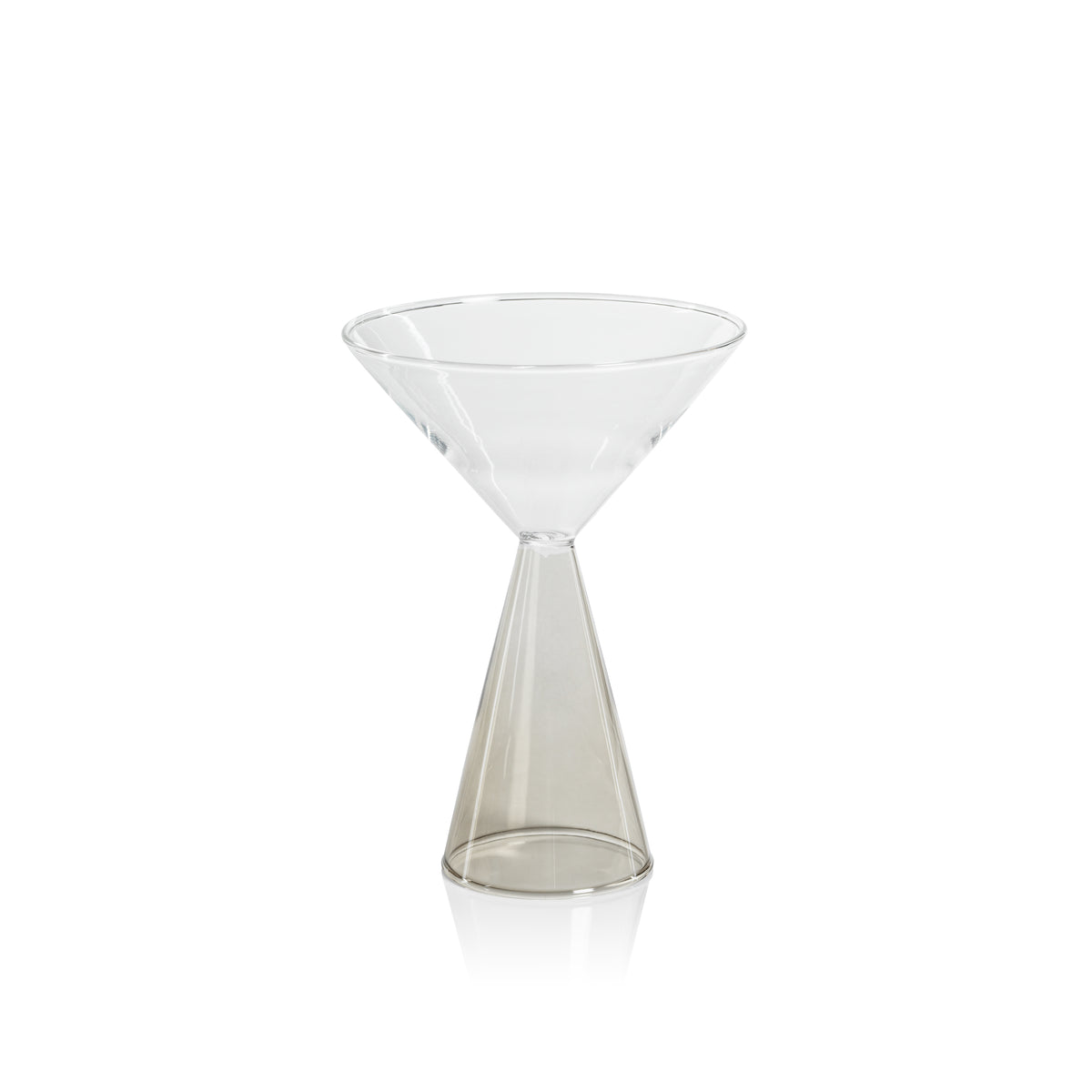 Zodax Viterbo Martini Glasses, Smoke, Set of 4