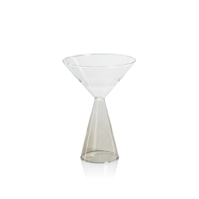 Zodax Viterbo Martini Glasses, Smoke, Set of 4