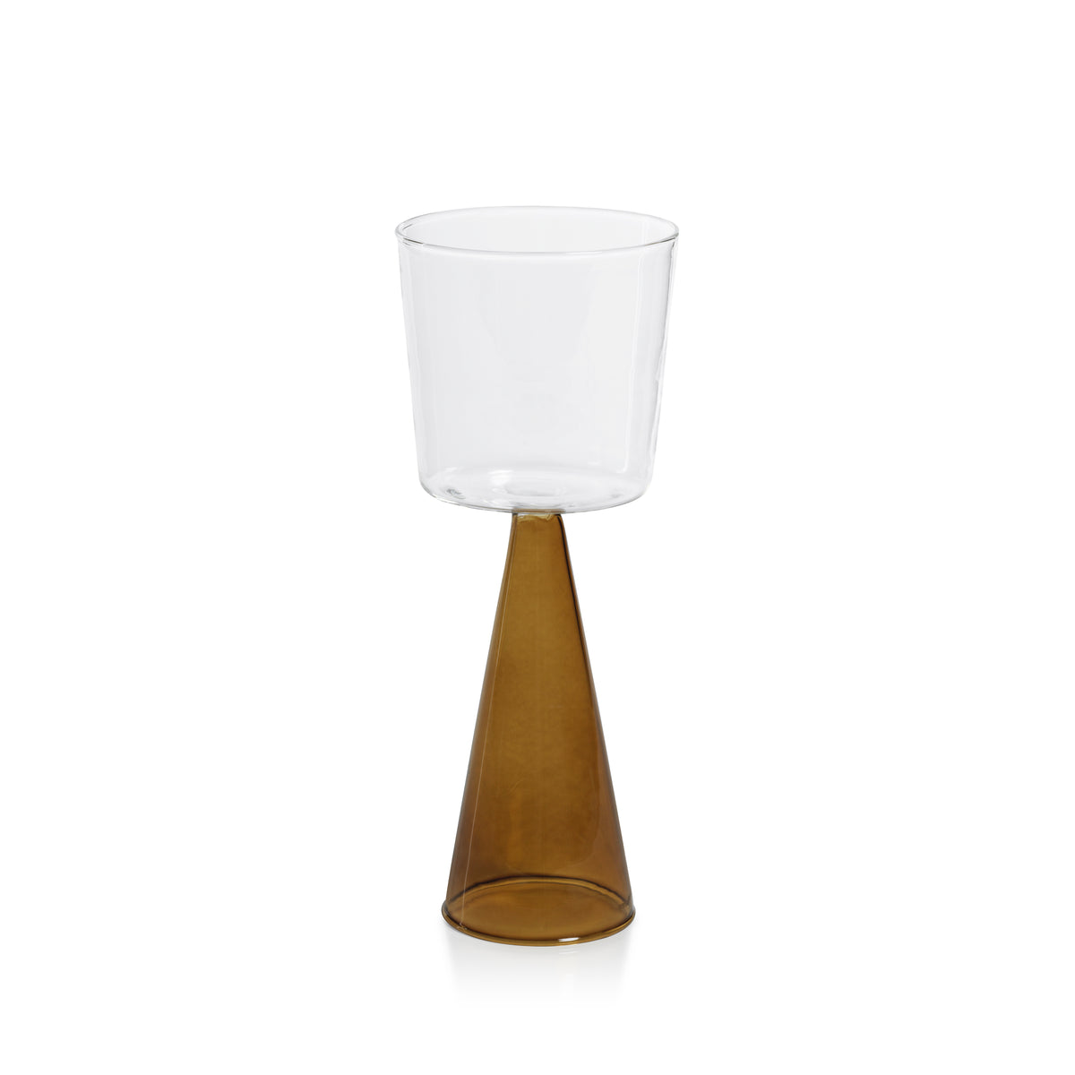 Zodax Viterbo Wine Red Wine Glasses, Amber, Set of 4