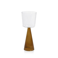Zodax Viterbo Wine Red Wine Glasses, Amber, Set of 4
