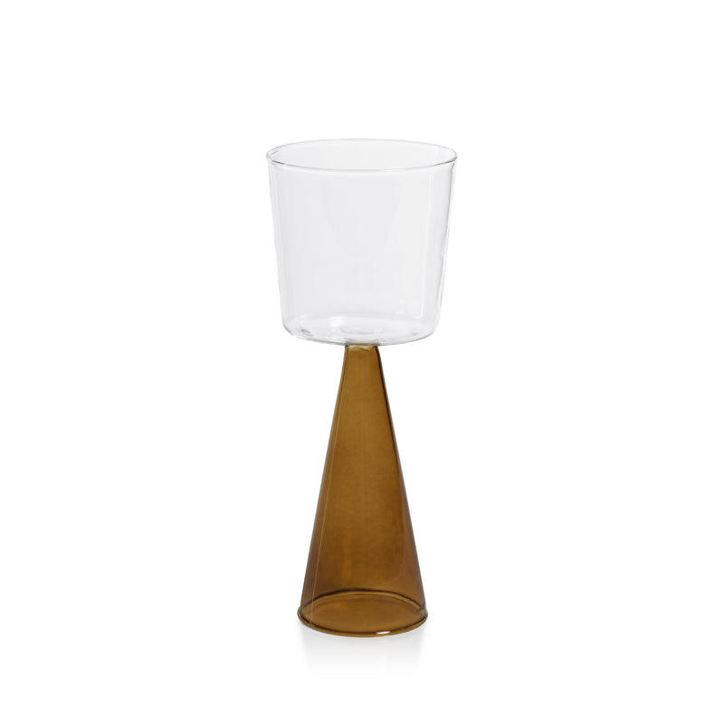 Zodax Viterbo Wine Red Wine Glasses, Amber, Set of 4