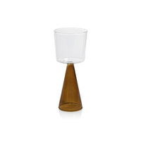 Zodax Viterbo Wine White Wine Glasses, Amber, Set of 4