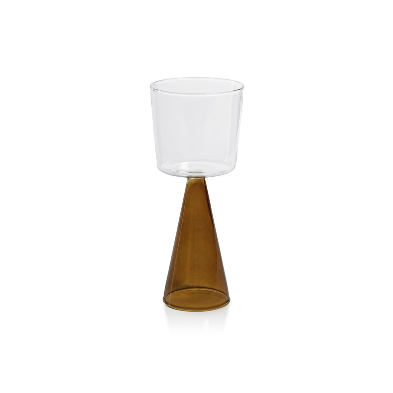 Zodax Viterbo Wine White Wine Glasses, Amber, Set of 4