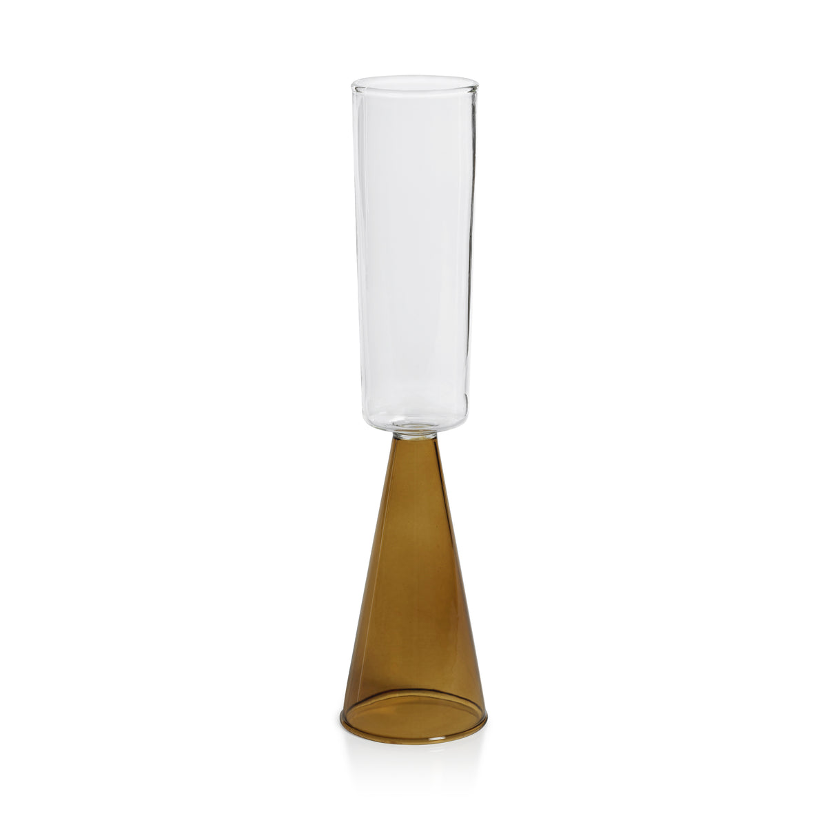 Zodax Viterbo Champagne Flutes, Amber, Set of 4