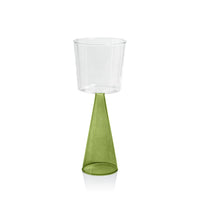 Zodax Viterbo Wine Red Wine Glasses, Green, Set of 4