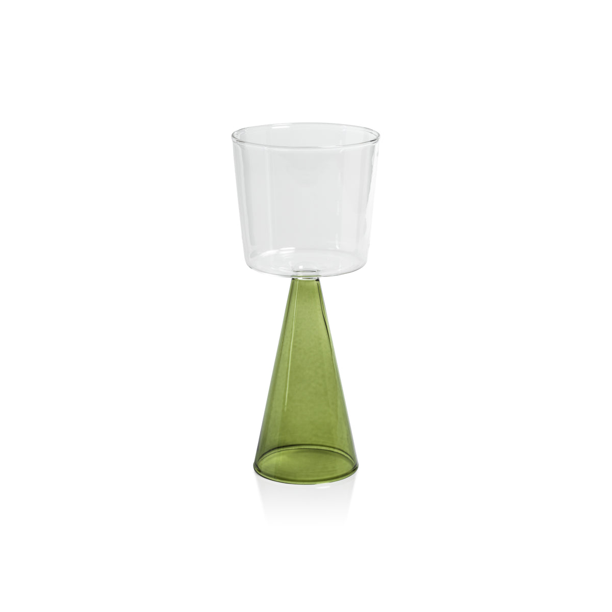 Zodax Viterbo Wine White Wine Glasses, Green, Set of 4