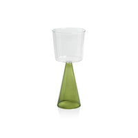 Zodax Viterbo Wine White Wine Glasses, Green, Set of 4