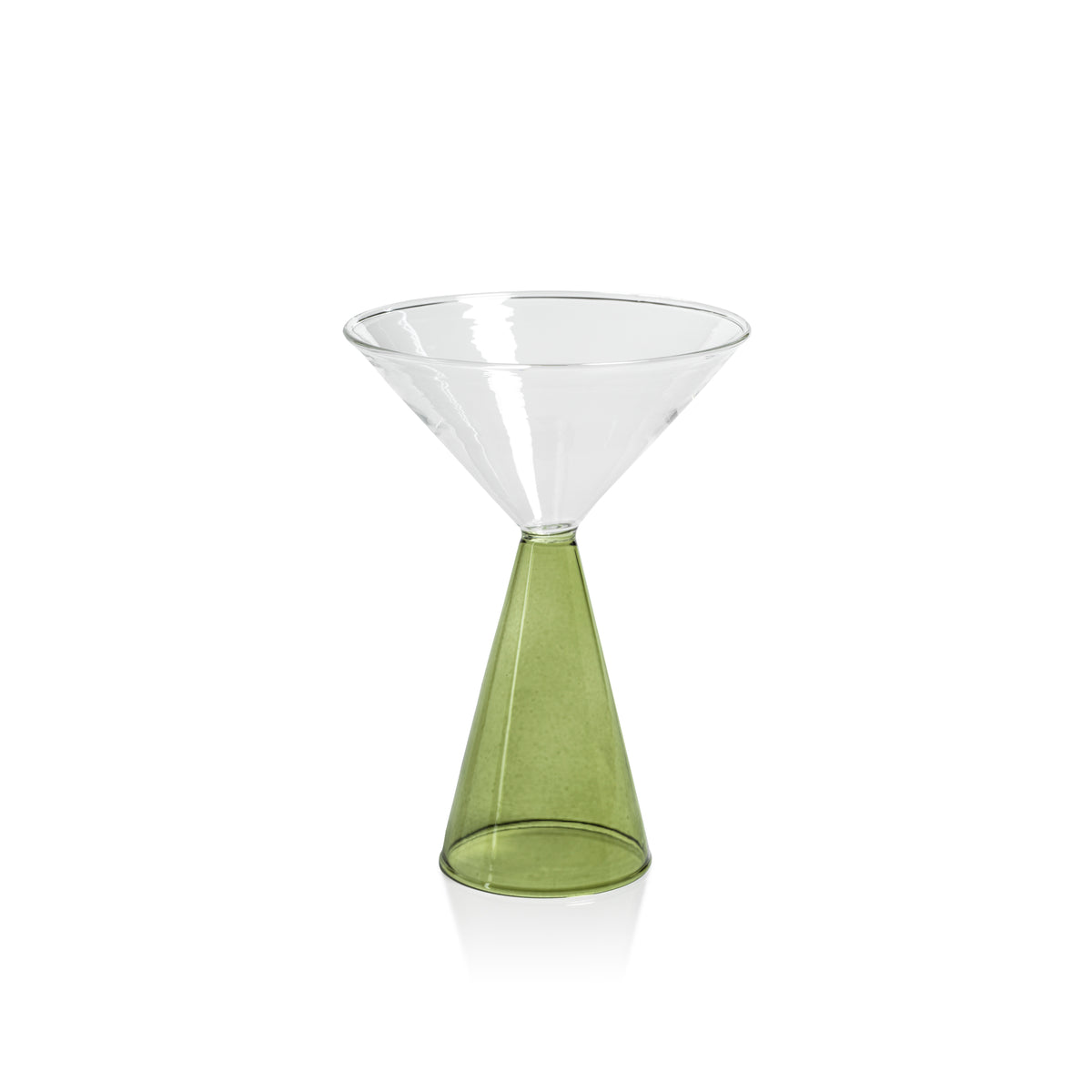 Zodax Viterbo Martini Glasses, Green, Set of 4